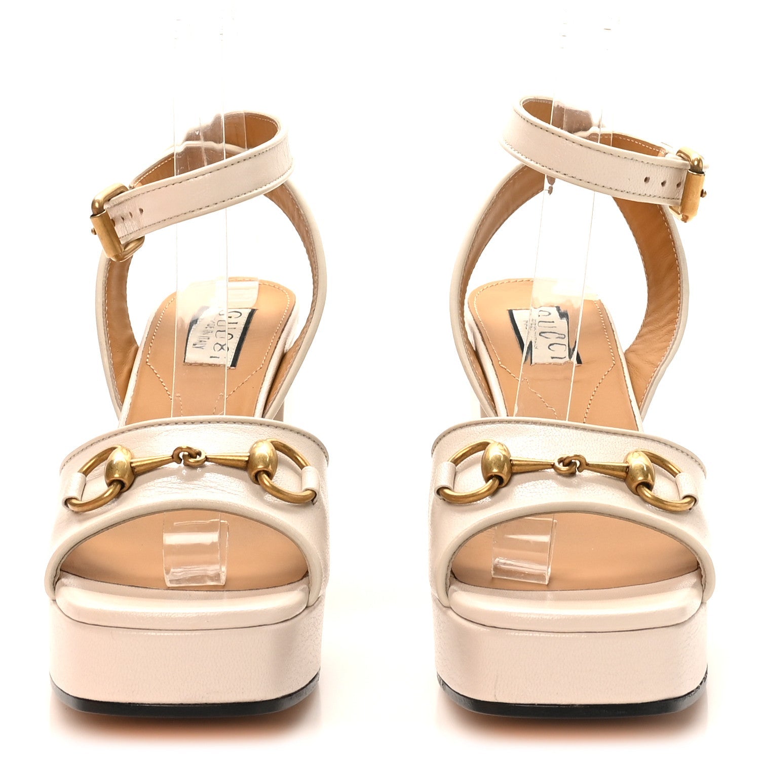Quentin Granada Kid Horsebit 25/60mm Platform Sandals 37 Mystic White