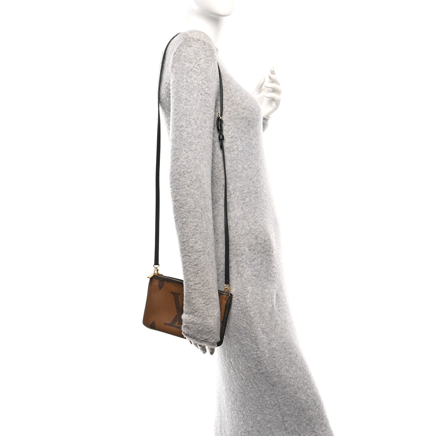 Reverse Monogram Giant Double Zip Pochette