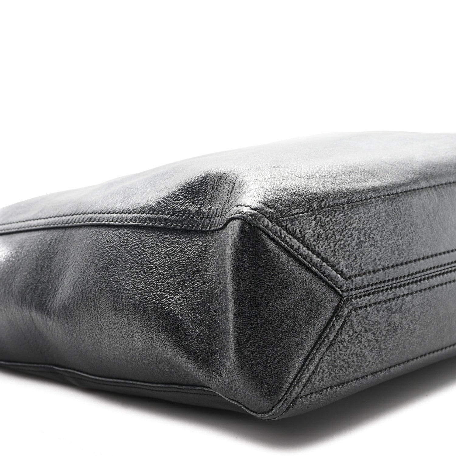 New Sakai Calfskin Lux Medium Dahlia Tote Black