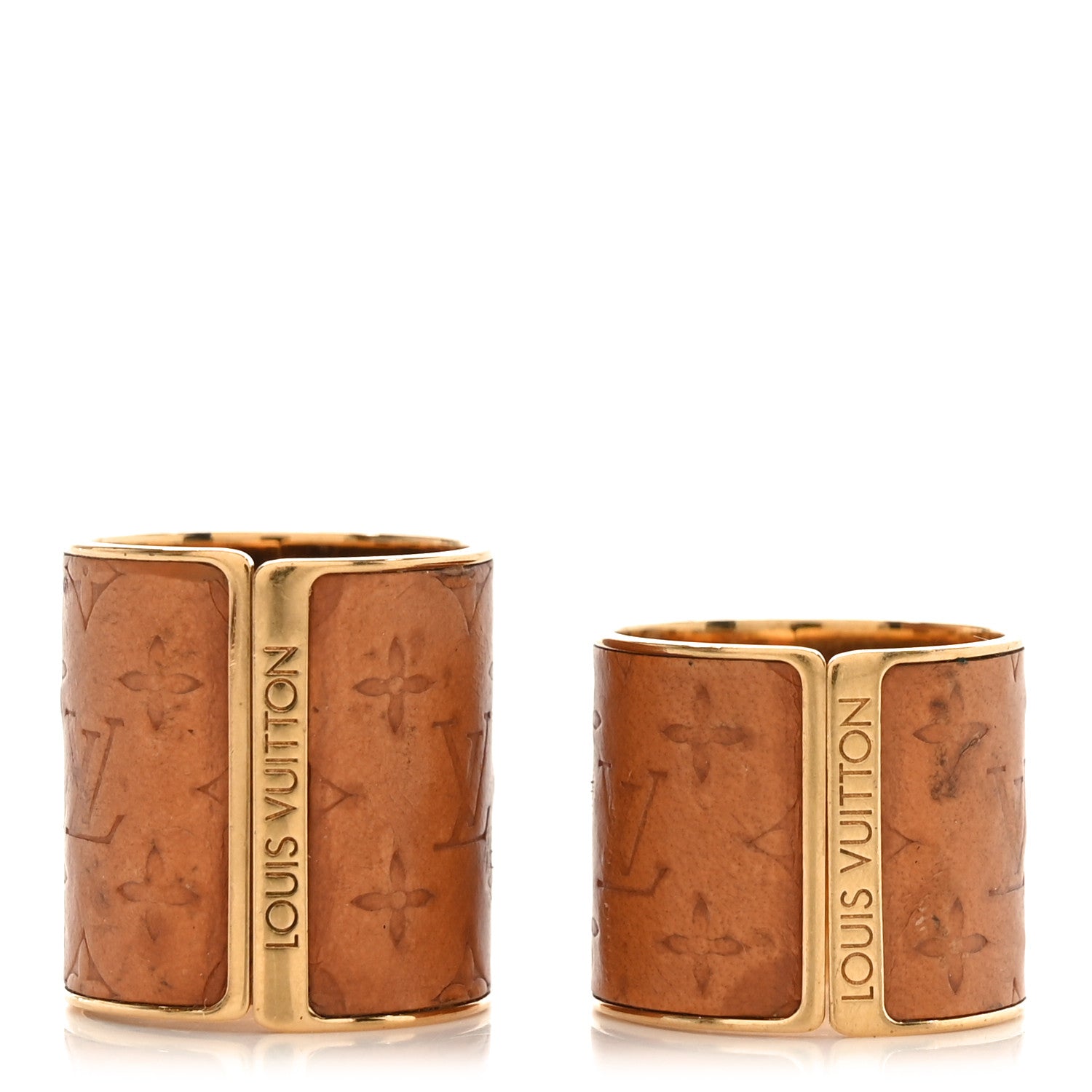 Calfskin Monogram Embossed Skin 2 Ring Set M 46/3.75
