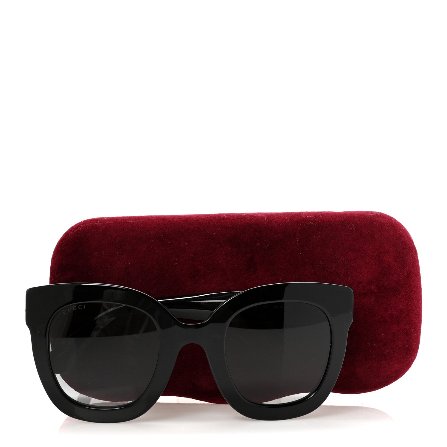 Acetate Crystal Star Round Frame Sunglasses GG0208S Black