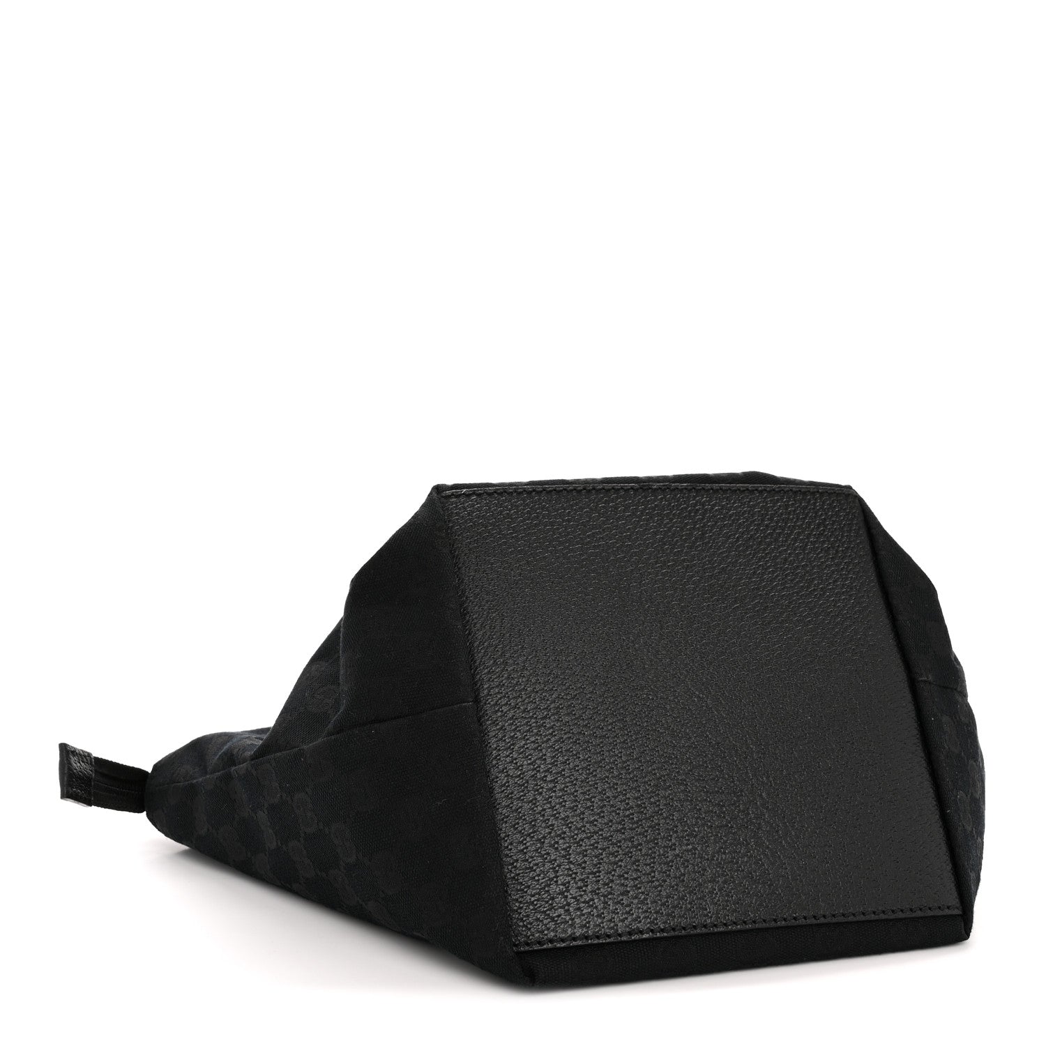 GG Monogram Small Web Handle Bucket Tote Black