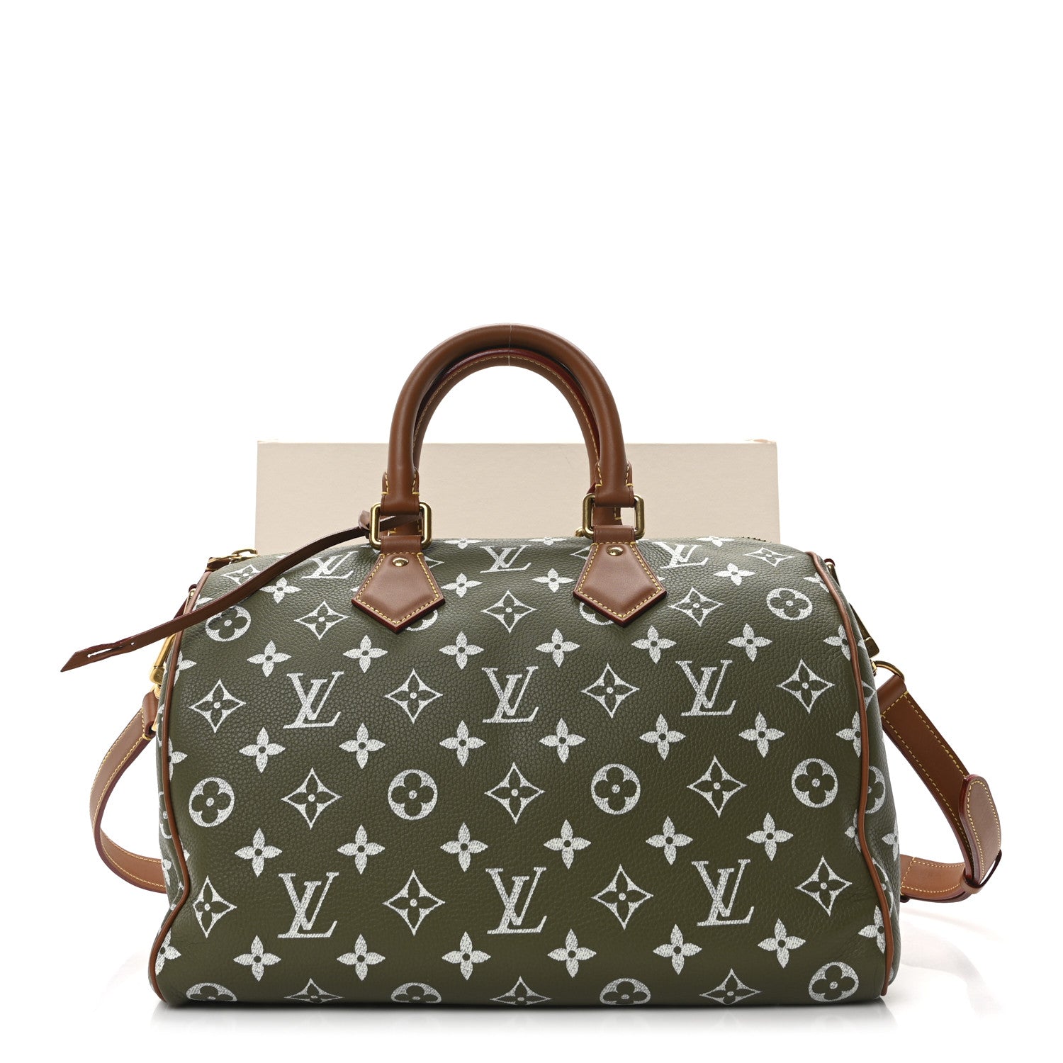 Calfskin Monogram Speedy P9 Bandouliere 30 Green Sancha