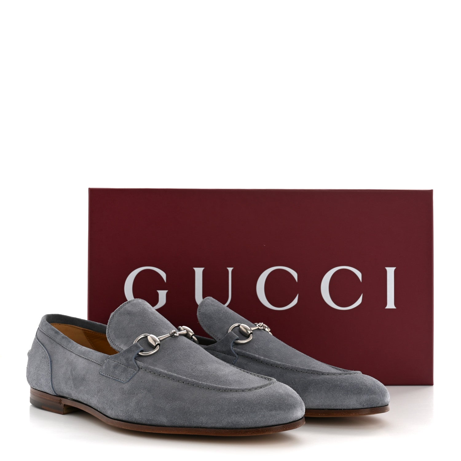 Suede Horsebit Mens Jordaan Loafers 8.5 Foggy Grey