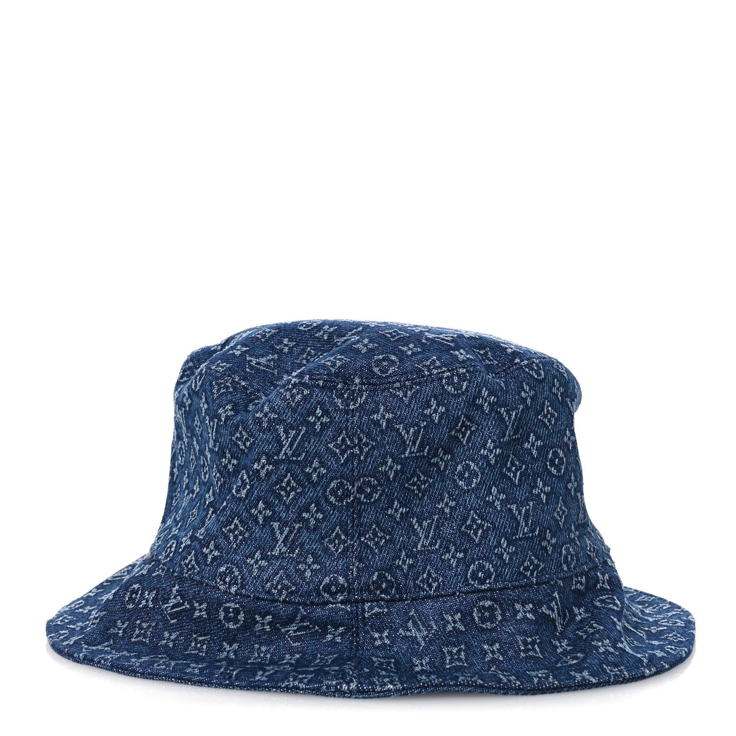 Monogram Denim Reversible Everyday Bucket Hat M Blue