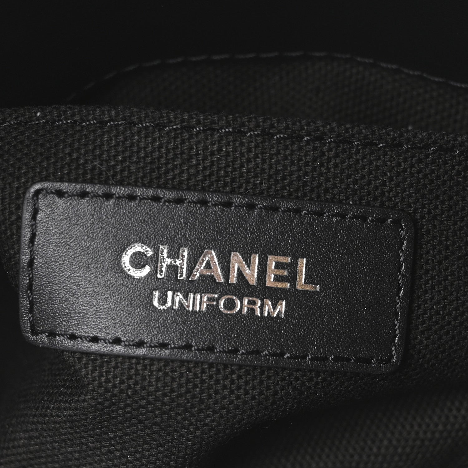 Calfskin Quilted CC Uniform Flap Belt Bag Black