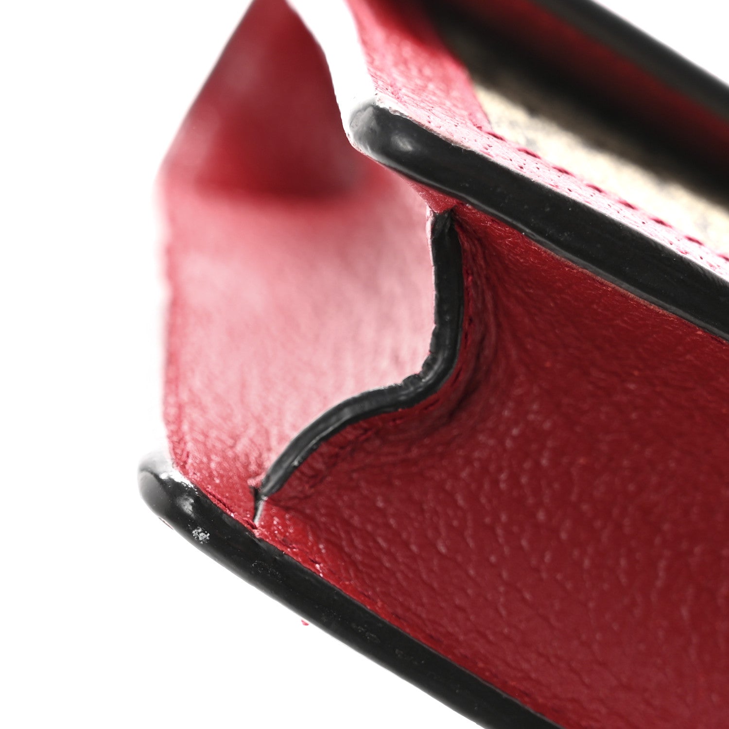 GG Supreme Monogram Web Queen Margaret Chain Wallet Red