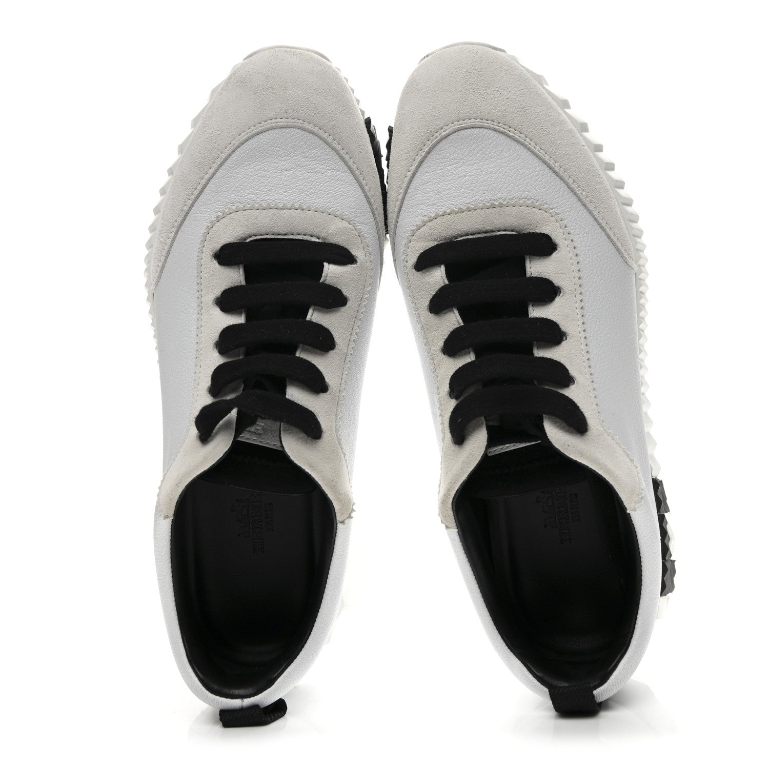 Sport Goatskin Suede Goatskin Bouncing Sneakers 37 White Black