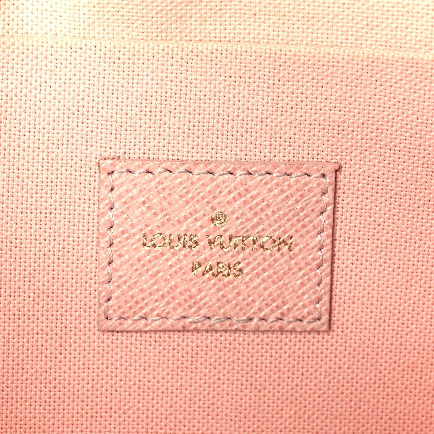 Damier Azur Pochette Felicie Chain Wallet Rose Ballerine