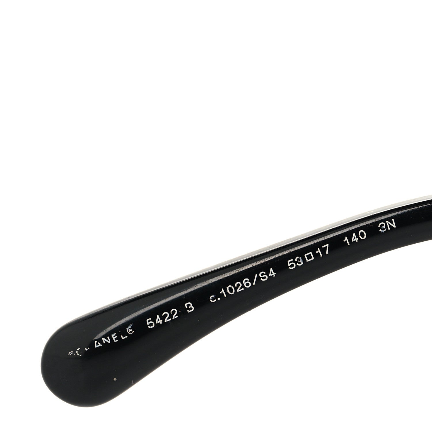 Acetate Strass Square Sunglasses 5422-B Black White