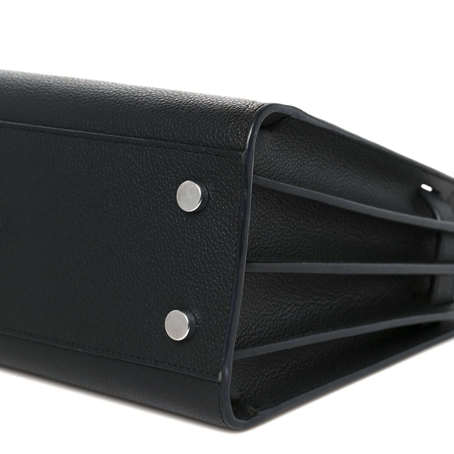 Grained Calfskin Baby Sac De Jour Black