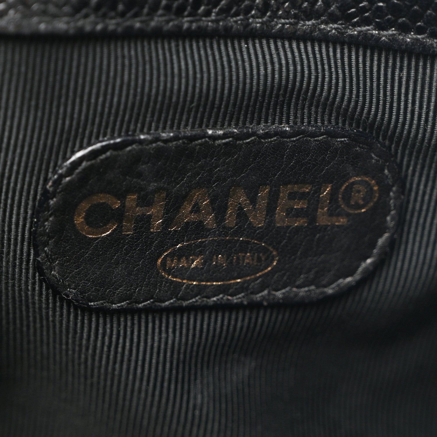 Caviar CC Drawstring Shoulder Bag Black