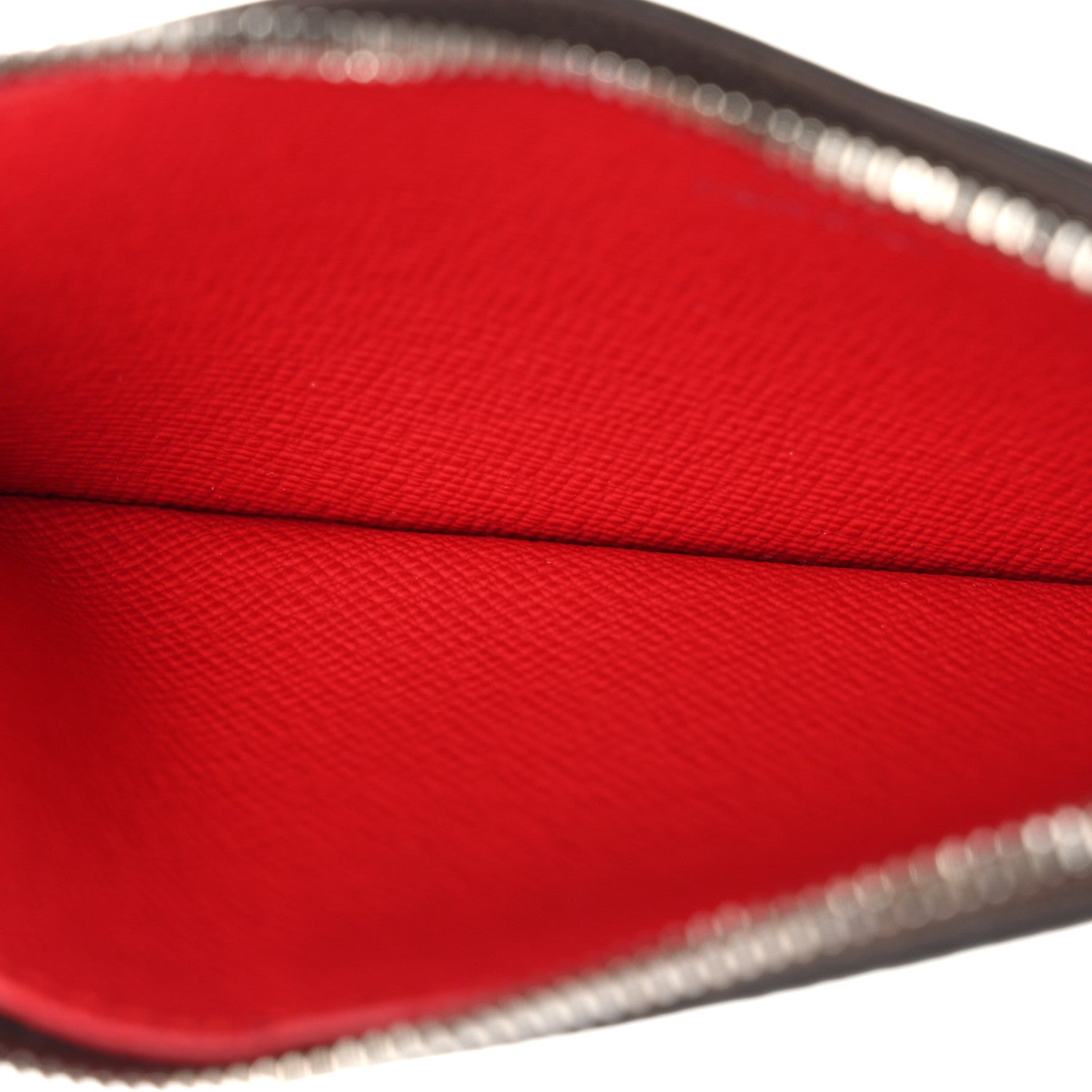 Monogram Calfskin Coin Card Holder Red