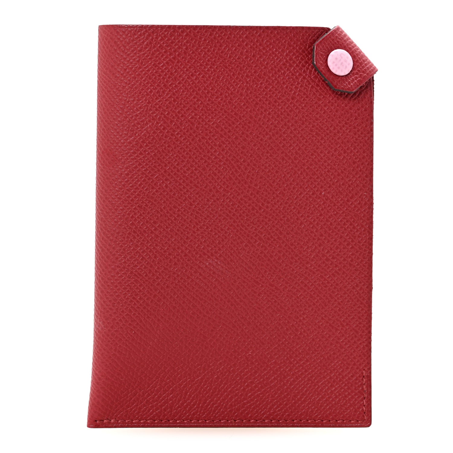 Epsom Tarmac Dot PM Passport Holder Rouge Grenat