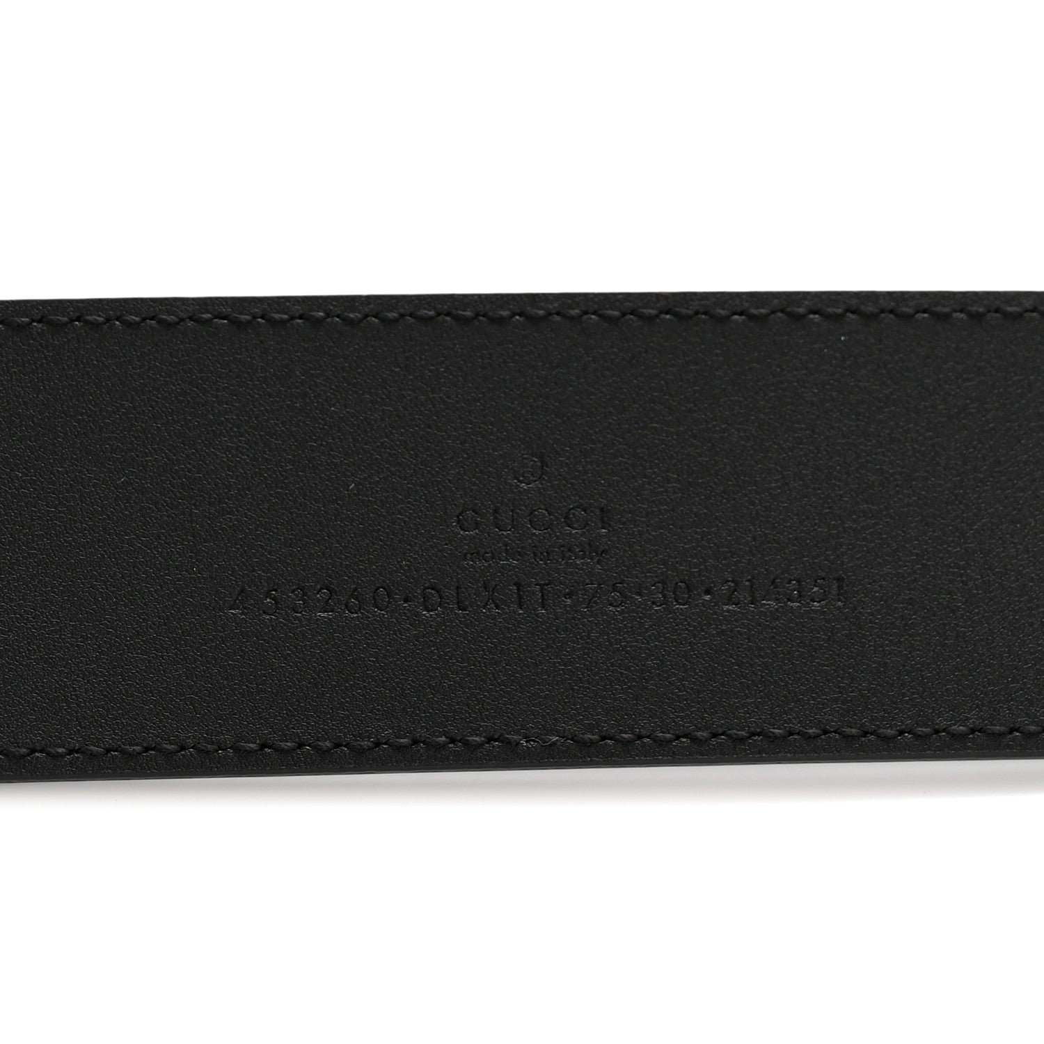 Moon Calfskin Pearl Double G 40mm 75 30 Belt Black Cream