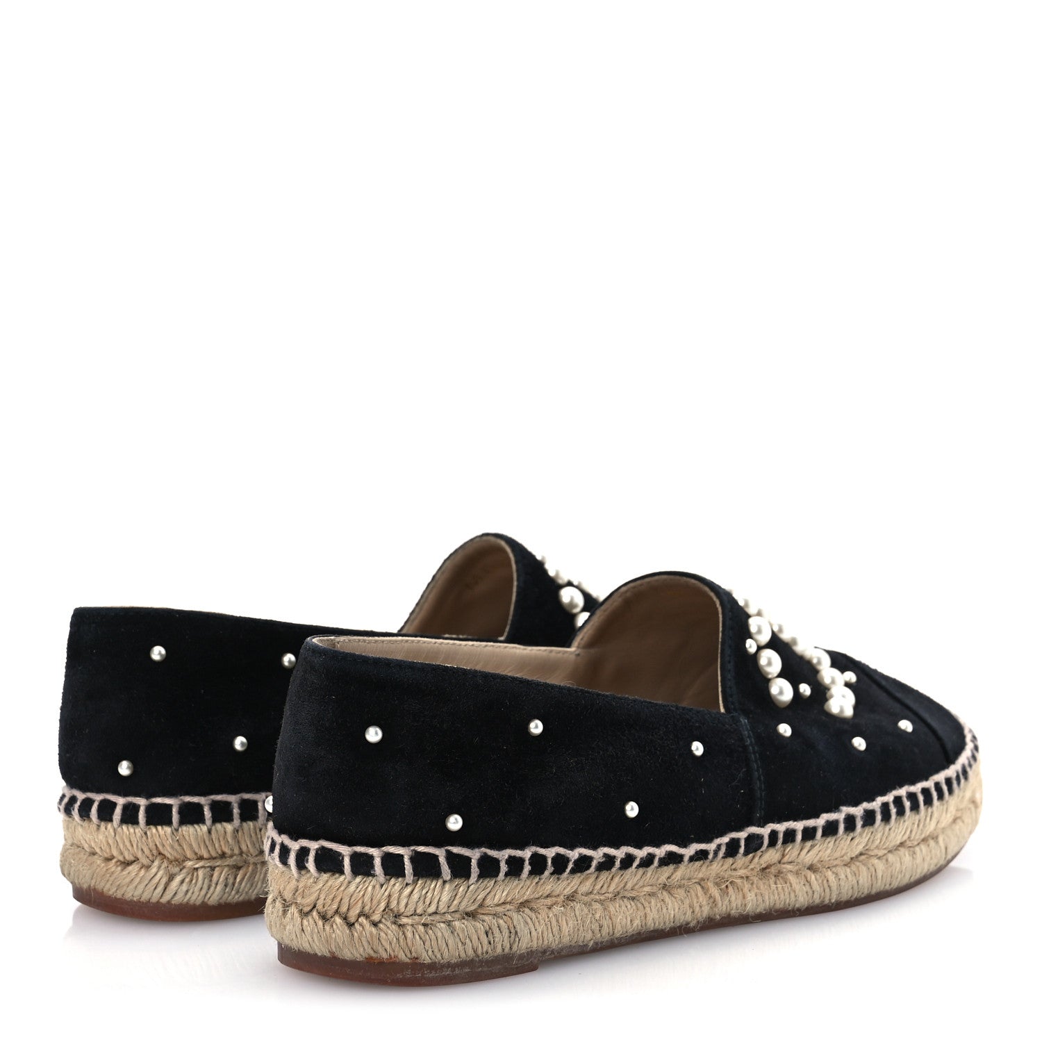 Suede Pearl CC Espadrilles 37 Black