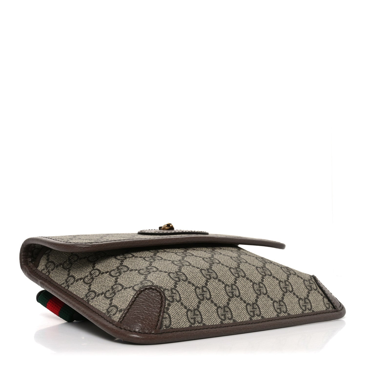 GG Supreme Monogram Neo Vintage Web Belt Bag Brown