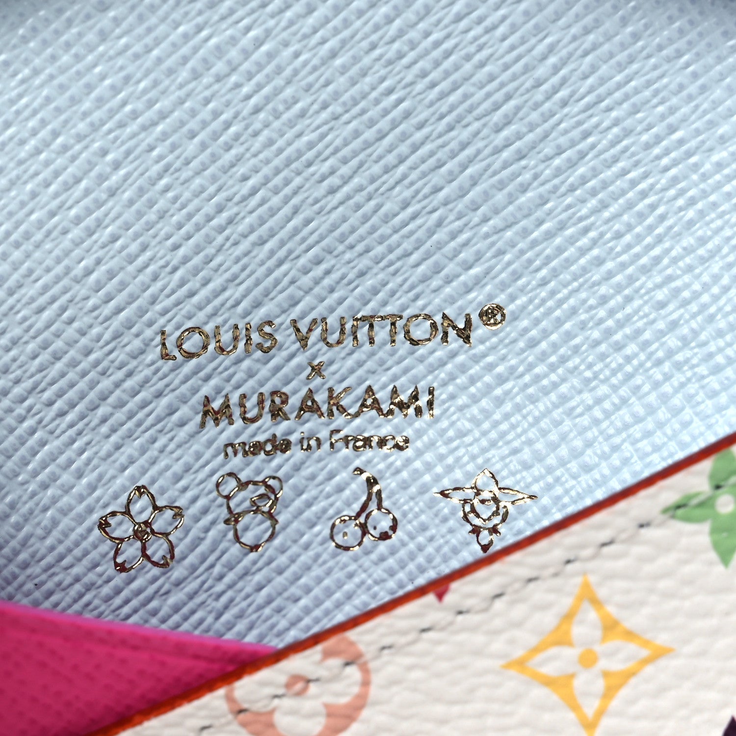 LV X TM Monogram Multicolor Slim Card Holder White