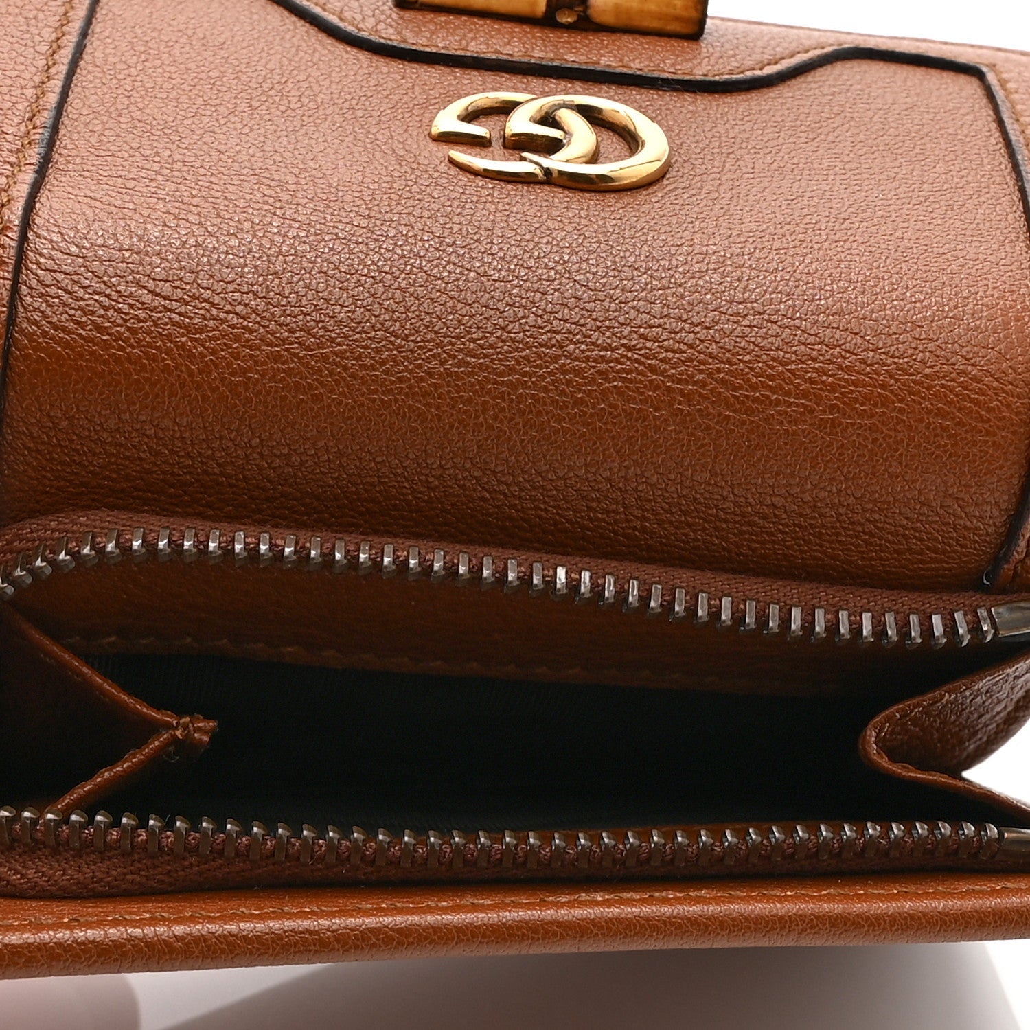 Wonka Grain Calfskin Diana Tri-Fold Wallet Cuir