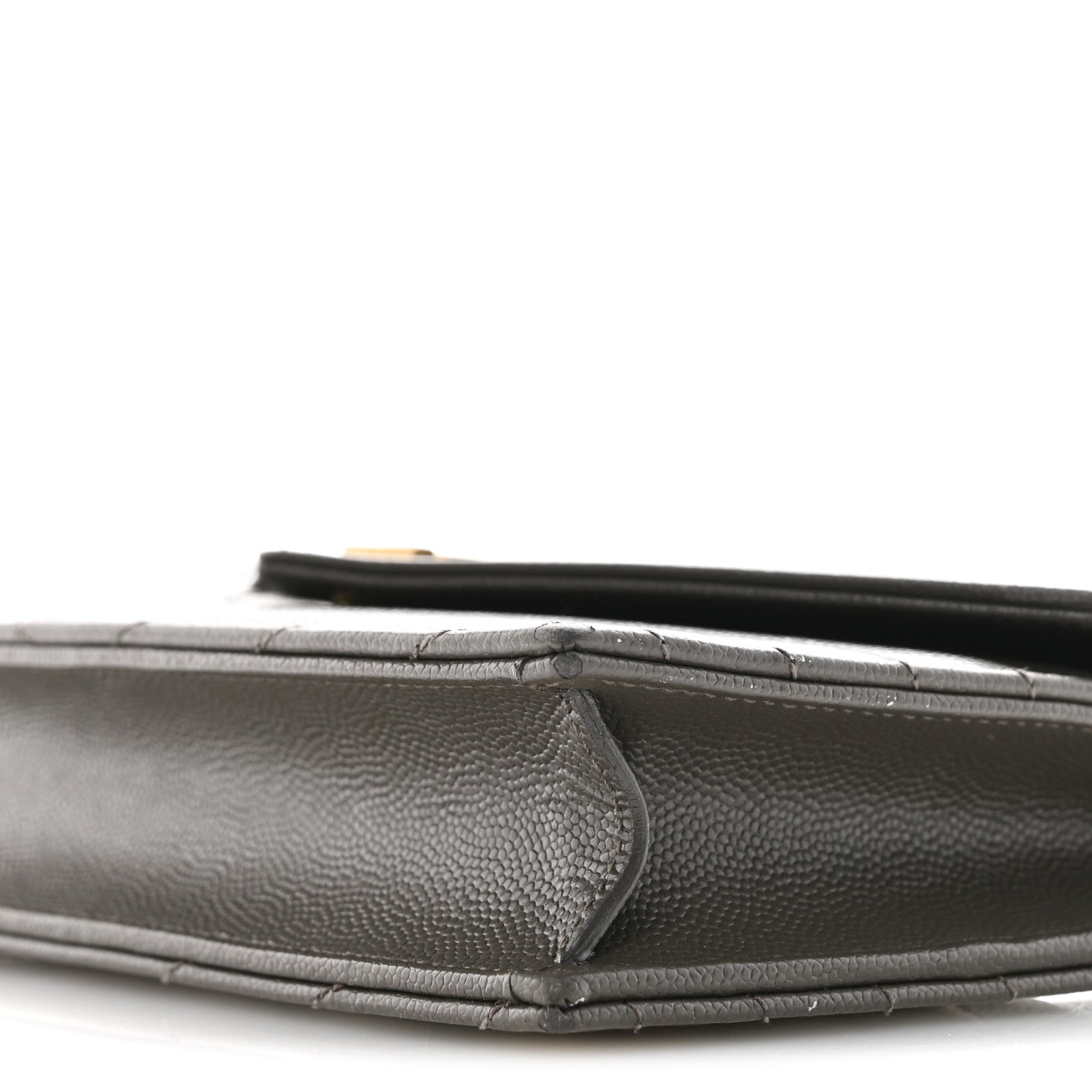 Grain De Poudre Matelasse Chevron Monogram Envelope Chain Wallet Pebble