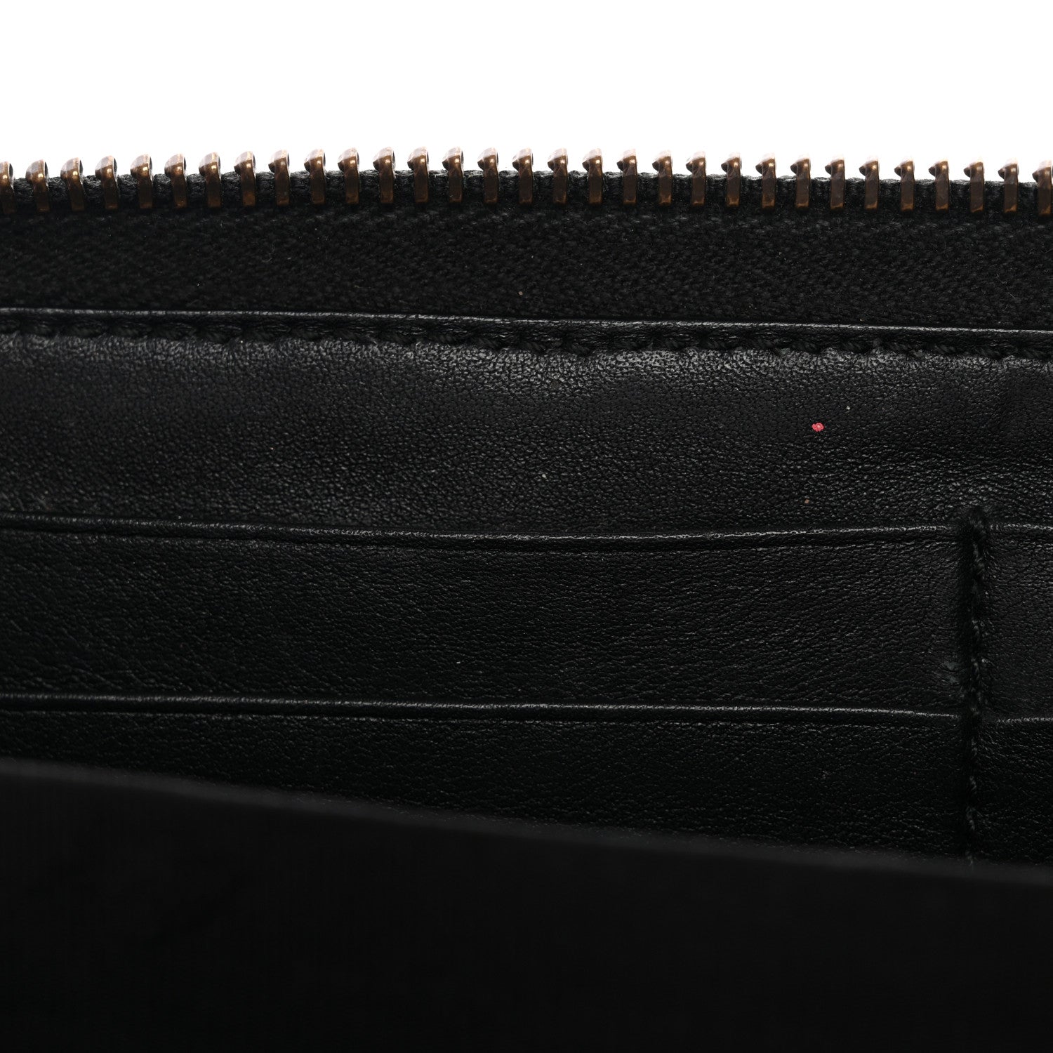 Calfskin Matelasse GucciGhost GG Marmont Zip Around Wallet Black New Acquamarine