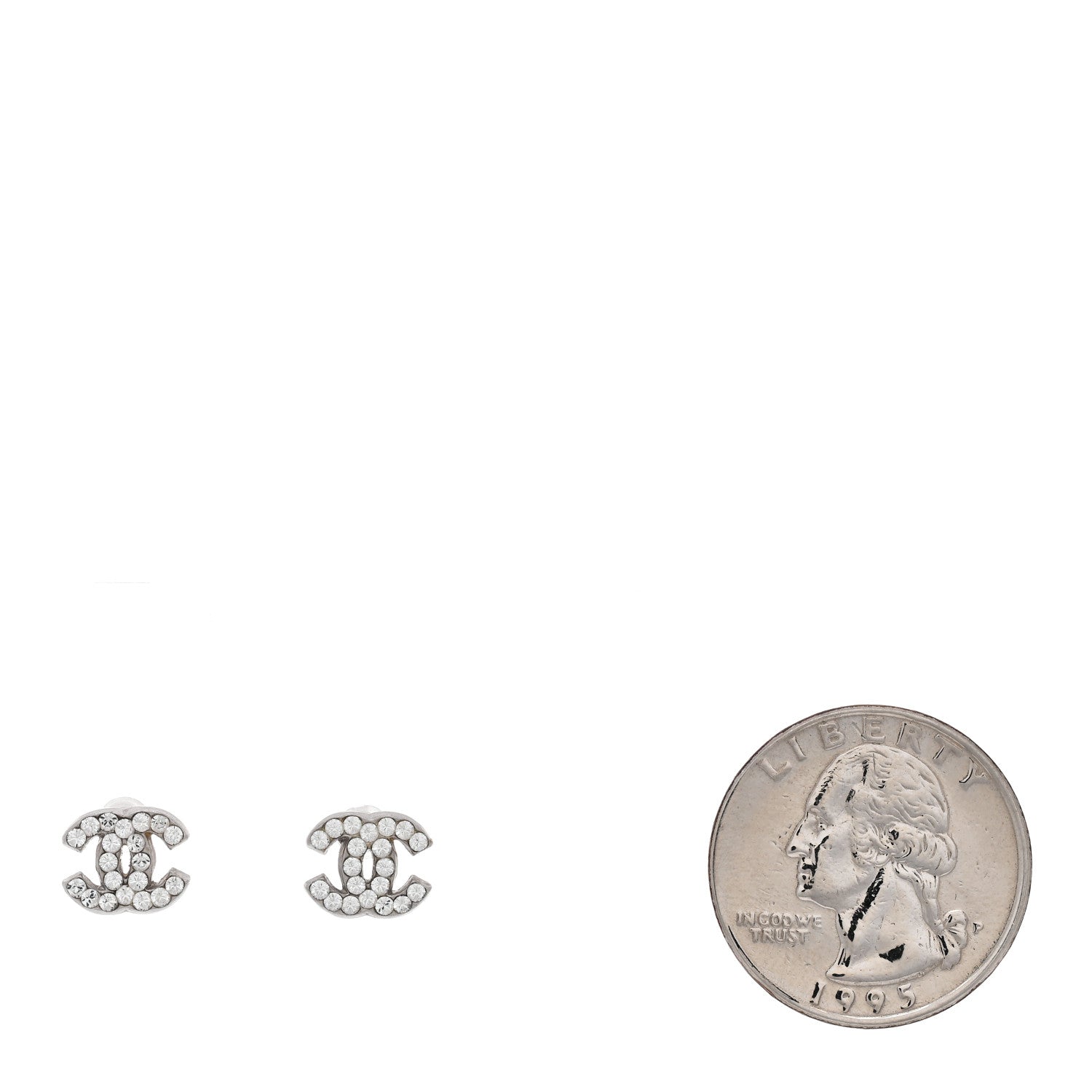 Crystal Mini Timeless CC Earrings Silver