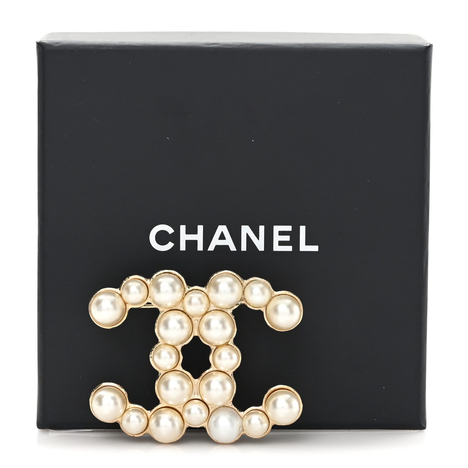 Pearl CC Brooch Gold Pearly White