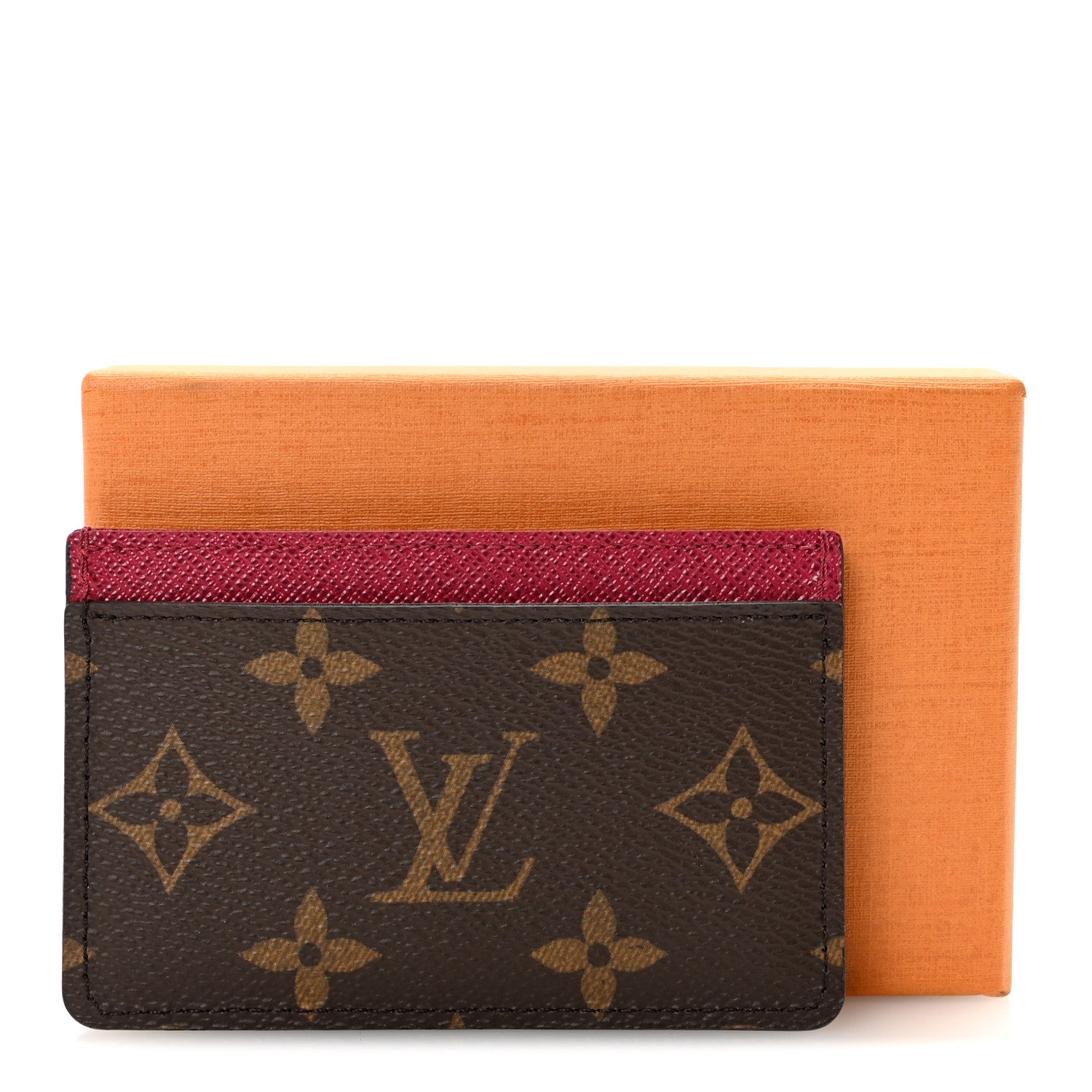 Monogram Card Holder Fuchsia