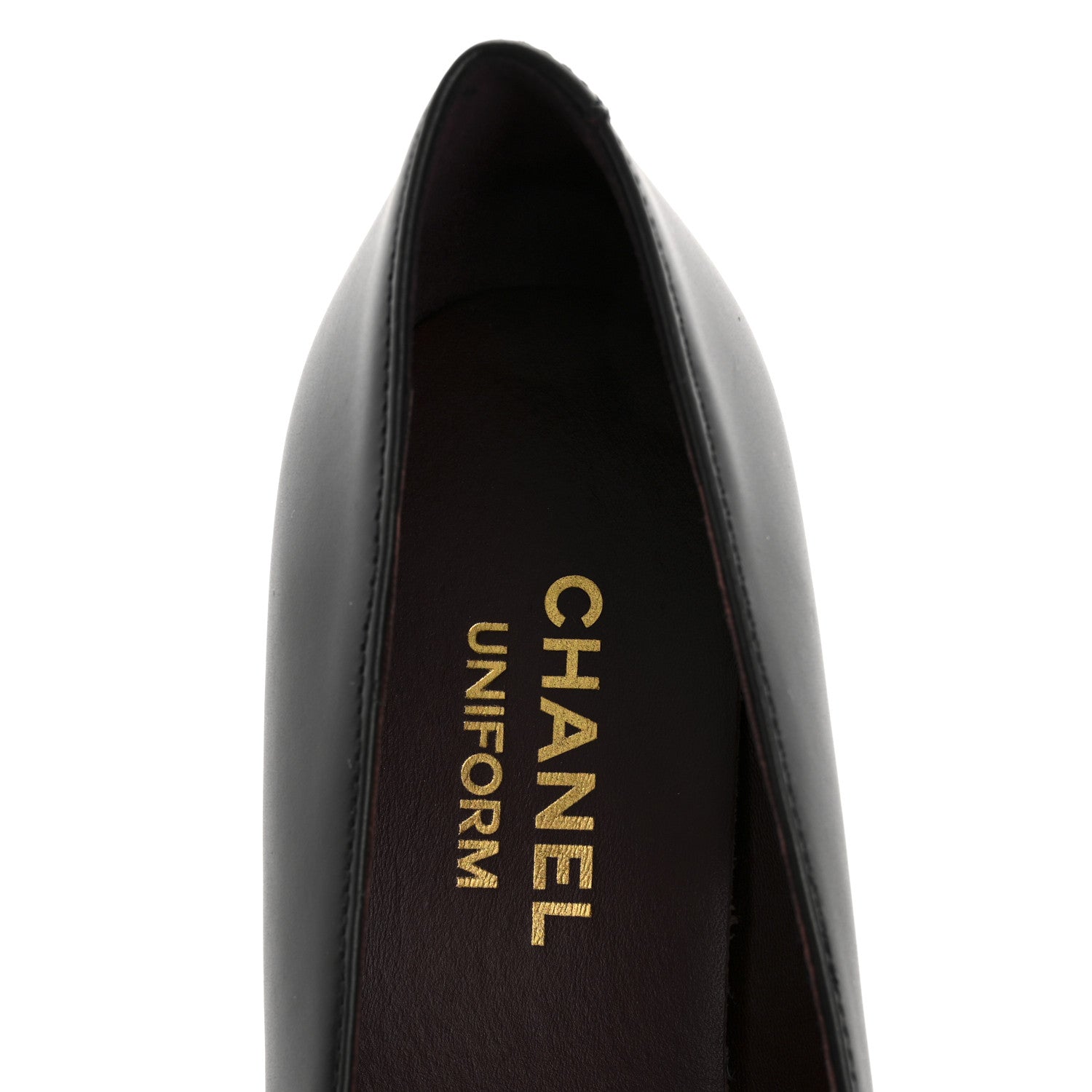 Lambskin Cap Toe CC Uniform Pumps 36.5 Black