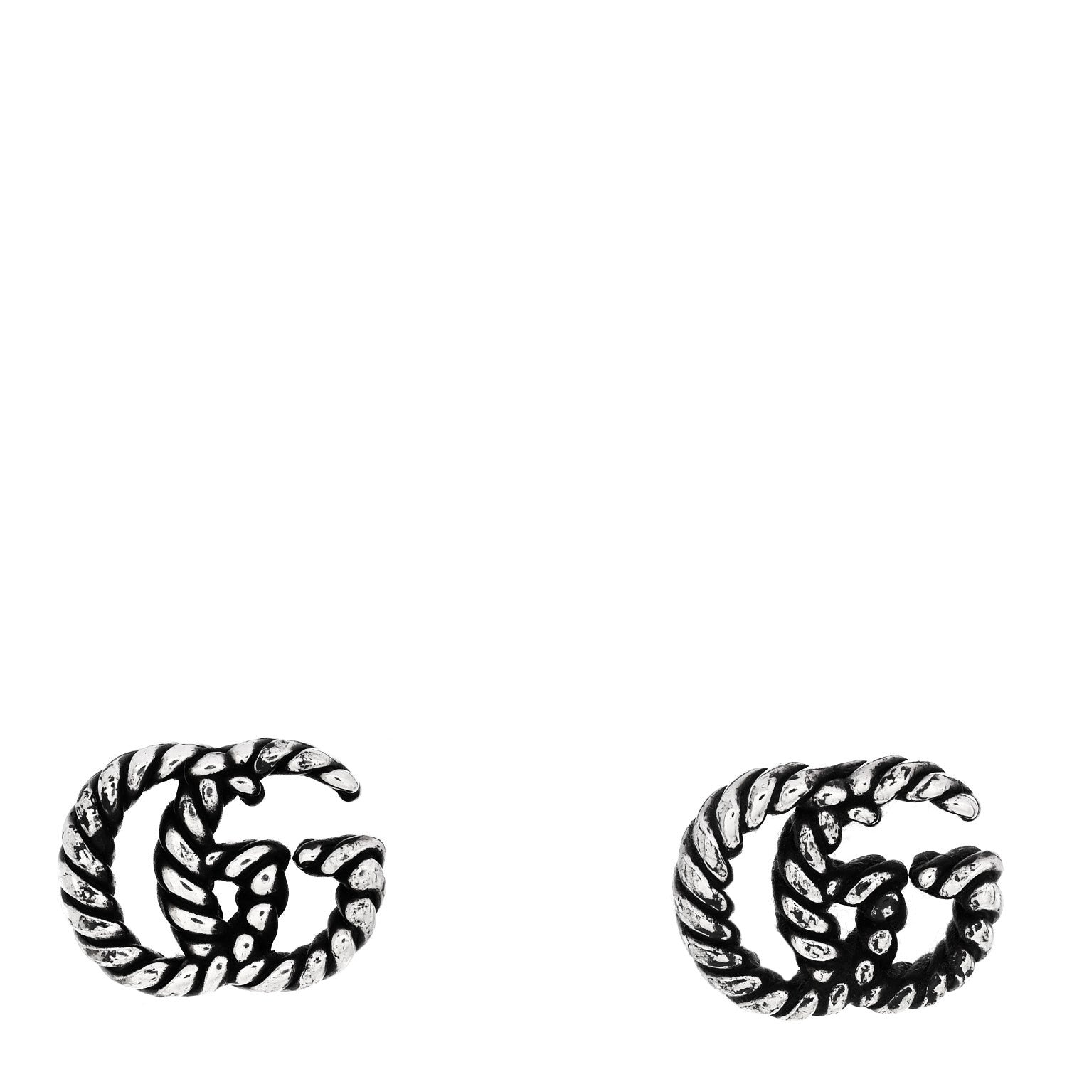 Sterling Silver Torchon Double G Earrings