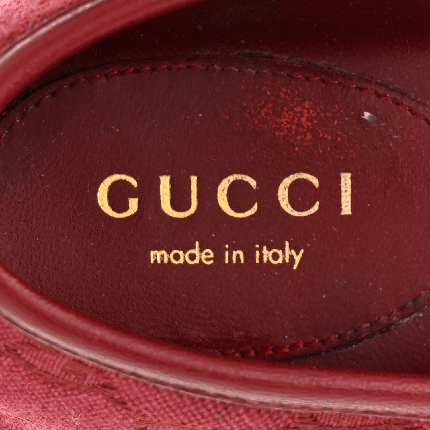 GG Monogram Horsebit Ballet Flats 40 Rosso Ancora