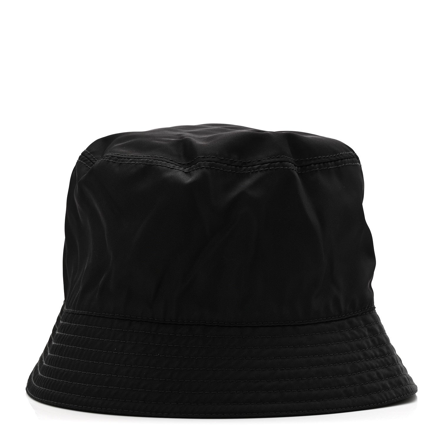 Re-Nylon Metal Triangle Logo Womens Bucket Hat M Black