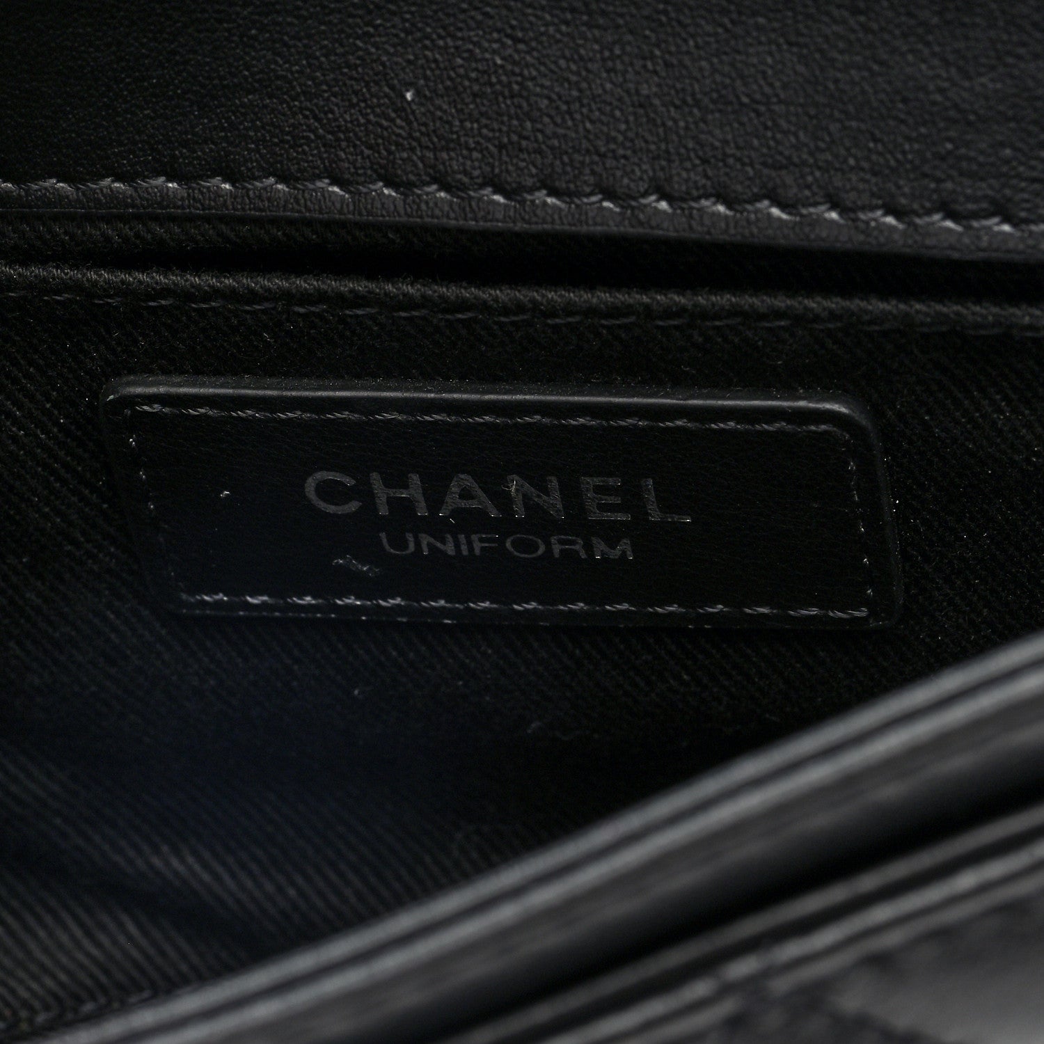 Calfskin Quilted CC Uniform Flap Belt Bag Black