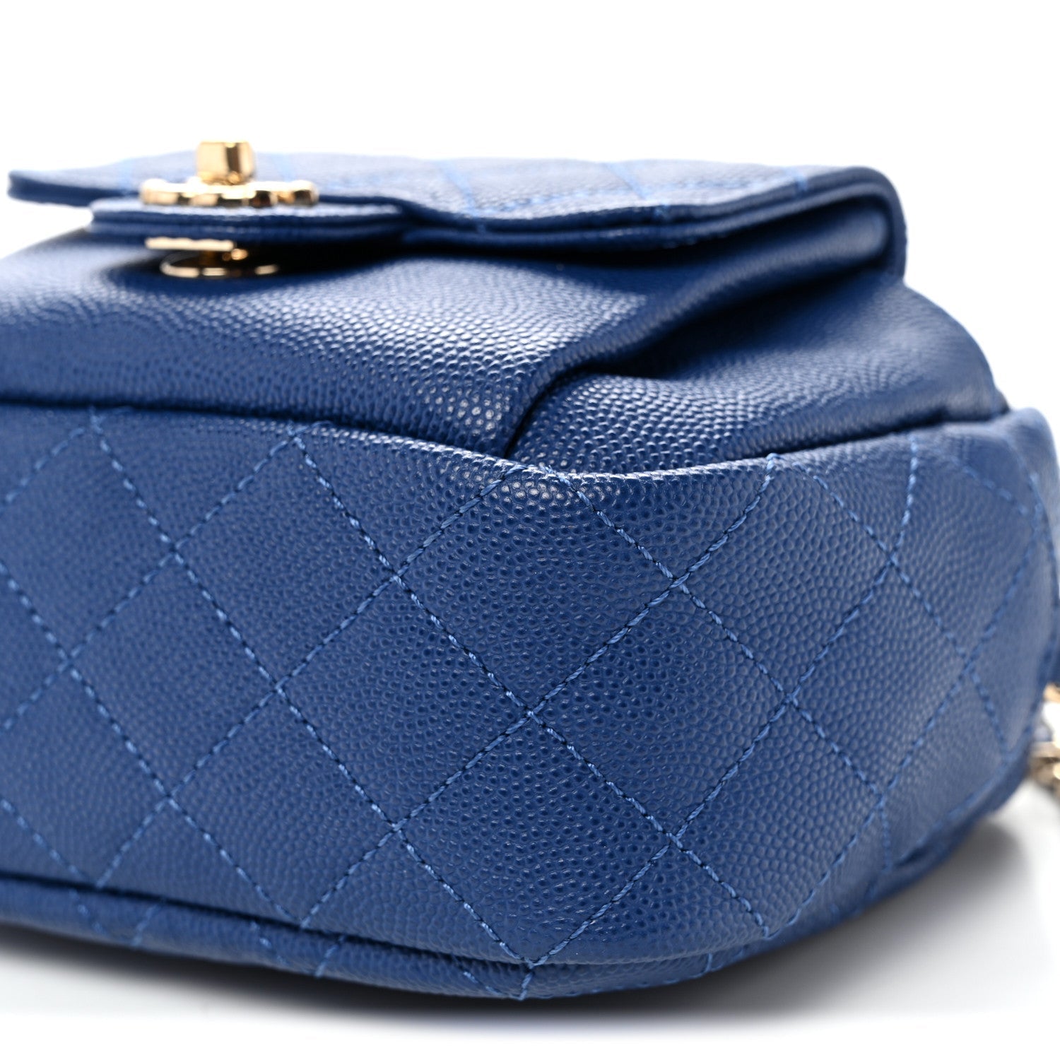 Caviar Quilted CC Day Camera Case Blue
