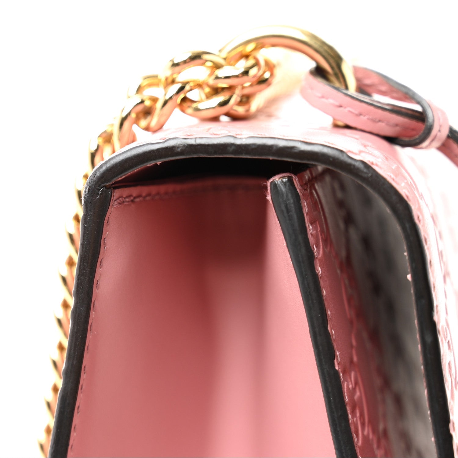 Guccissima Signature Medium Padlock Shoulder Bag Rose Baby Candy