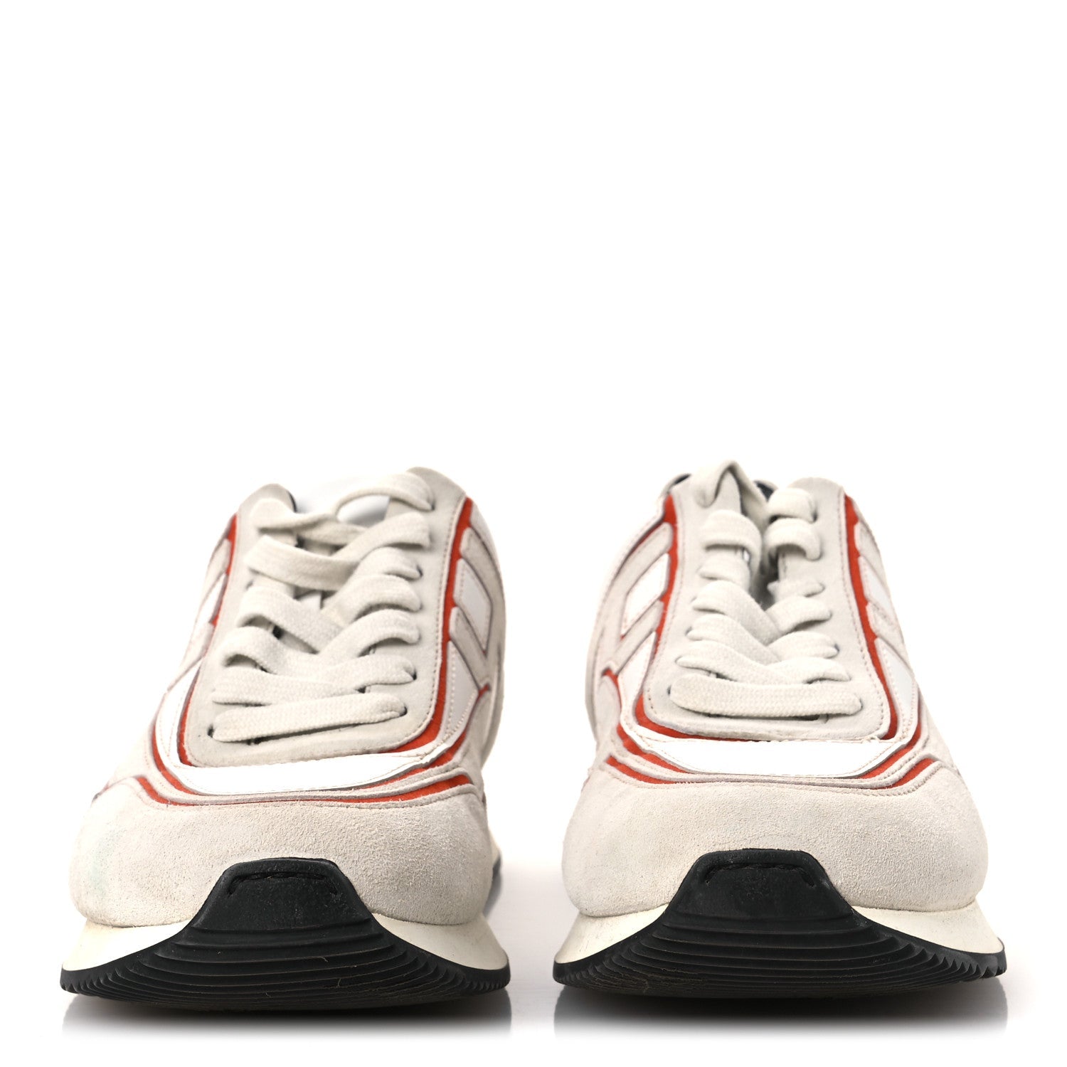 Calfskin Suede Goatskin Womens Chris Sneakers 36 White Multicolor