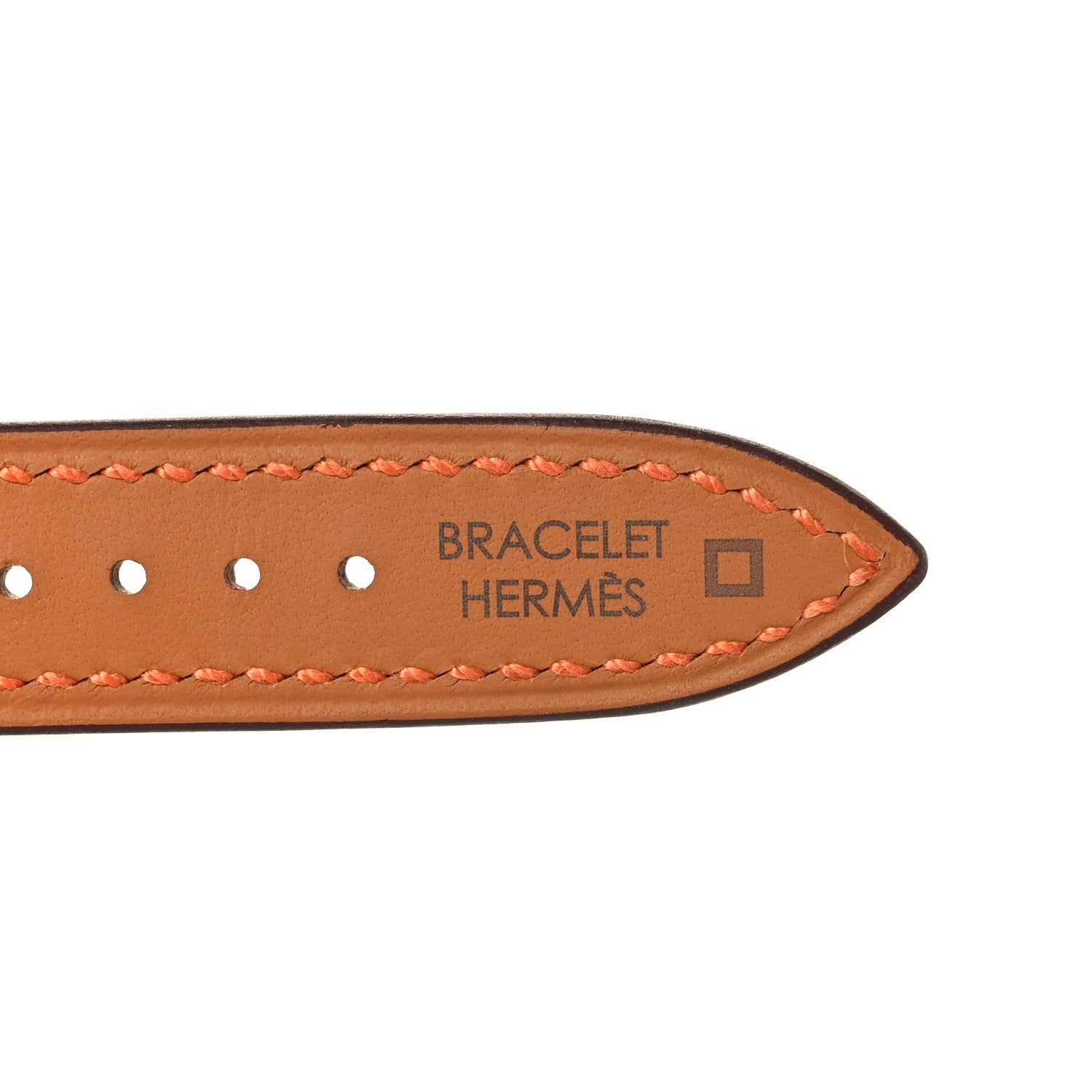 Shiny Alligator Single Tour Watch Strap Orange