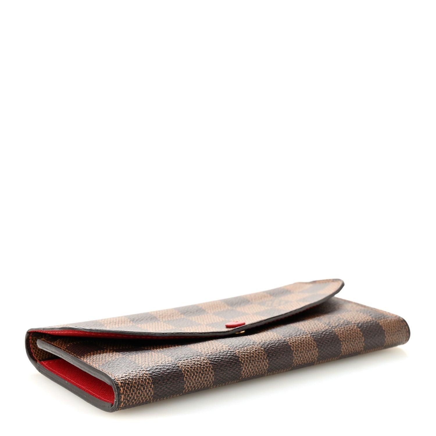 Damier Ebene Emilie Wallet Red