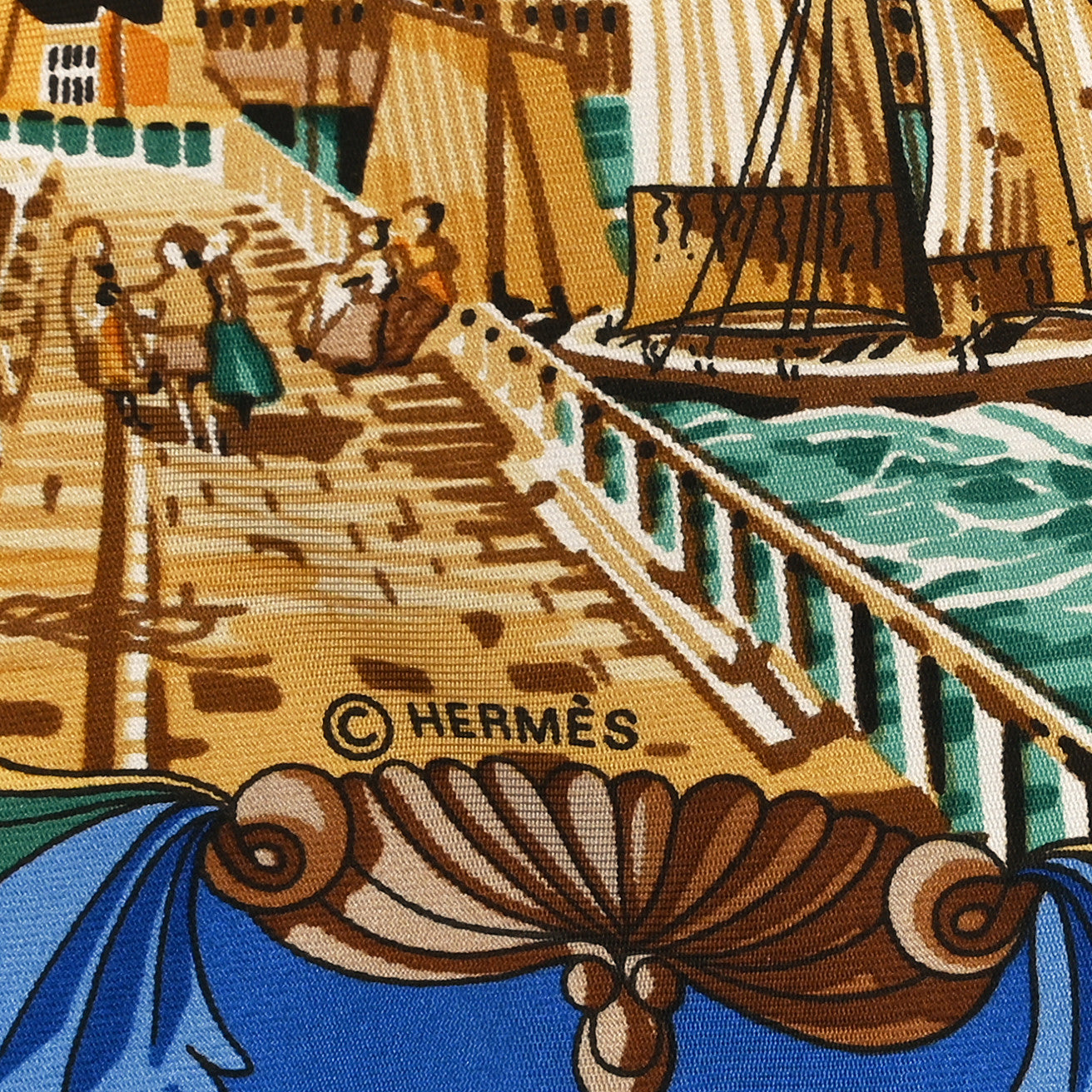 Silk L'entente Cordiale Scarf 90