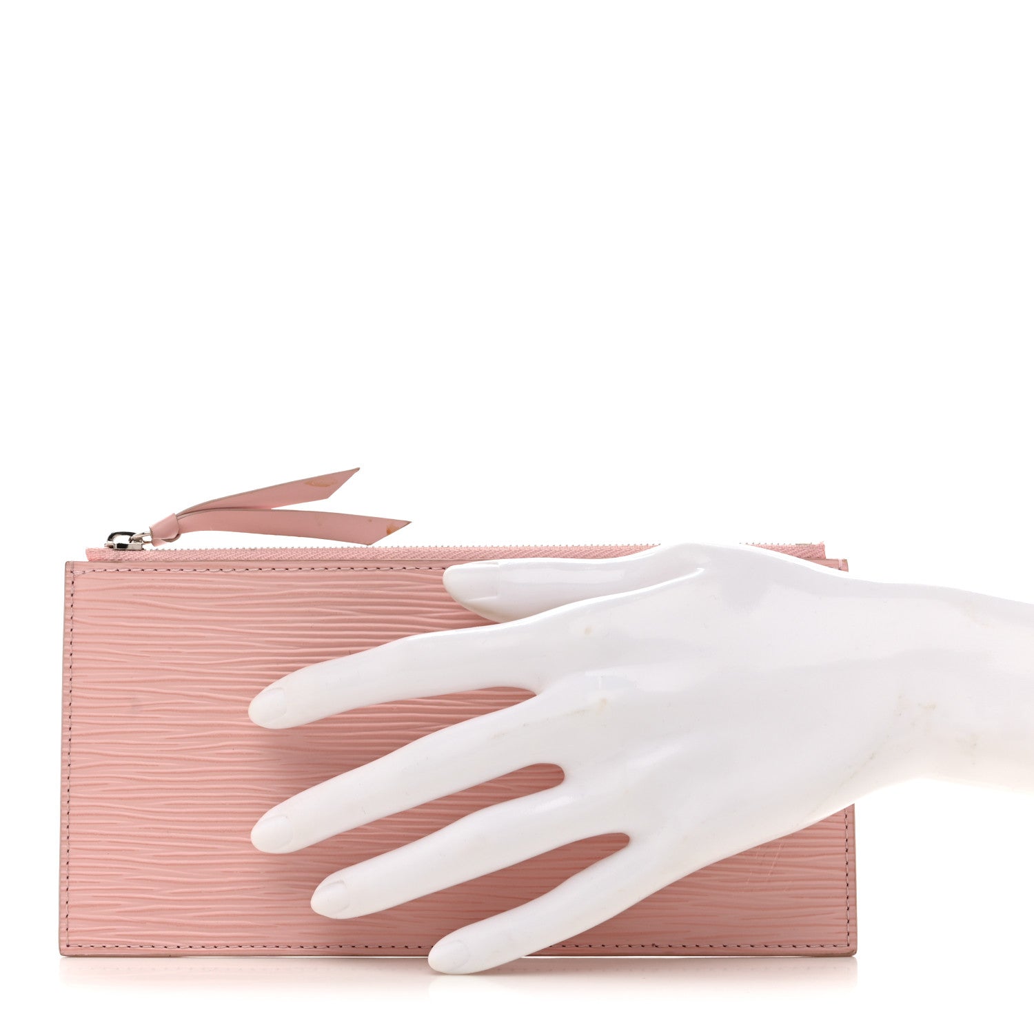 Epi Felicie Chain Wallet Zippered Insert Rose Ballerine