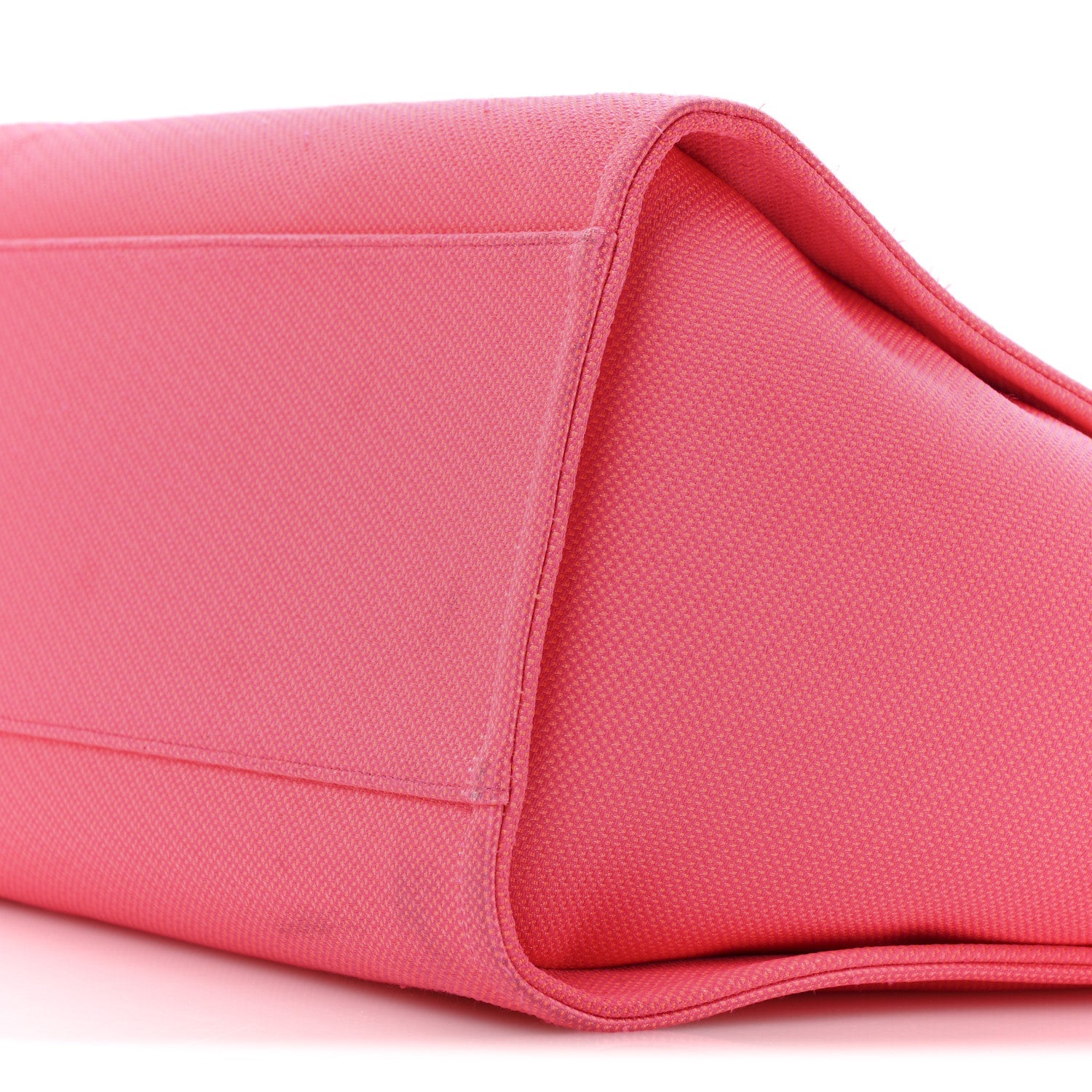 Mixed Fibers Calfskin Medium Deauville Tote Pink Orange