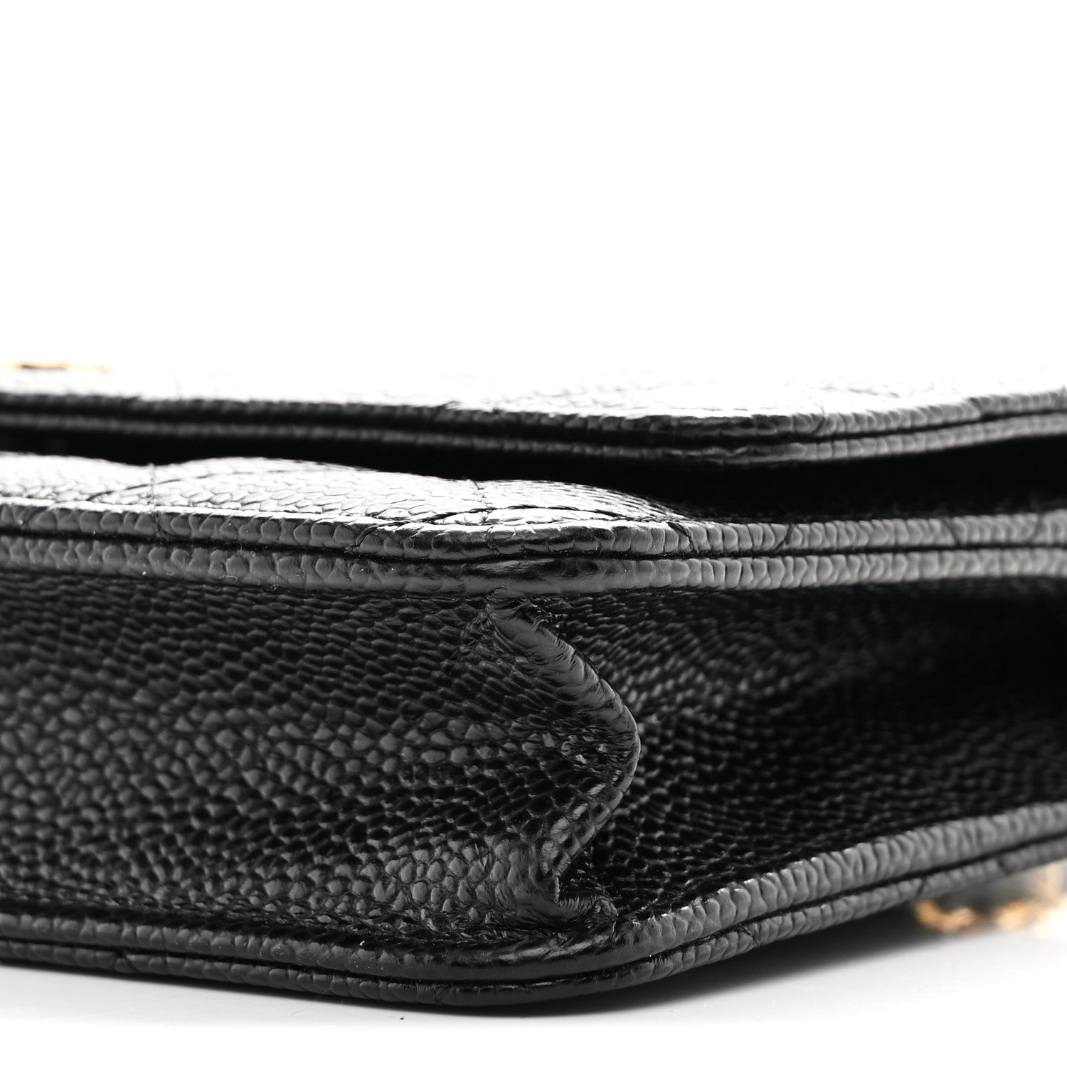Lambskin Quilted Wallet On Chain WOC Black
