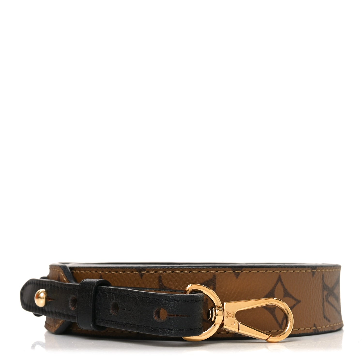 Reverse Monogram Bandouliere Shoulder Strap XL Black