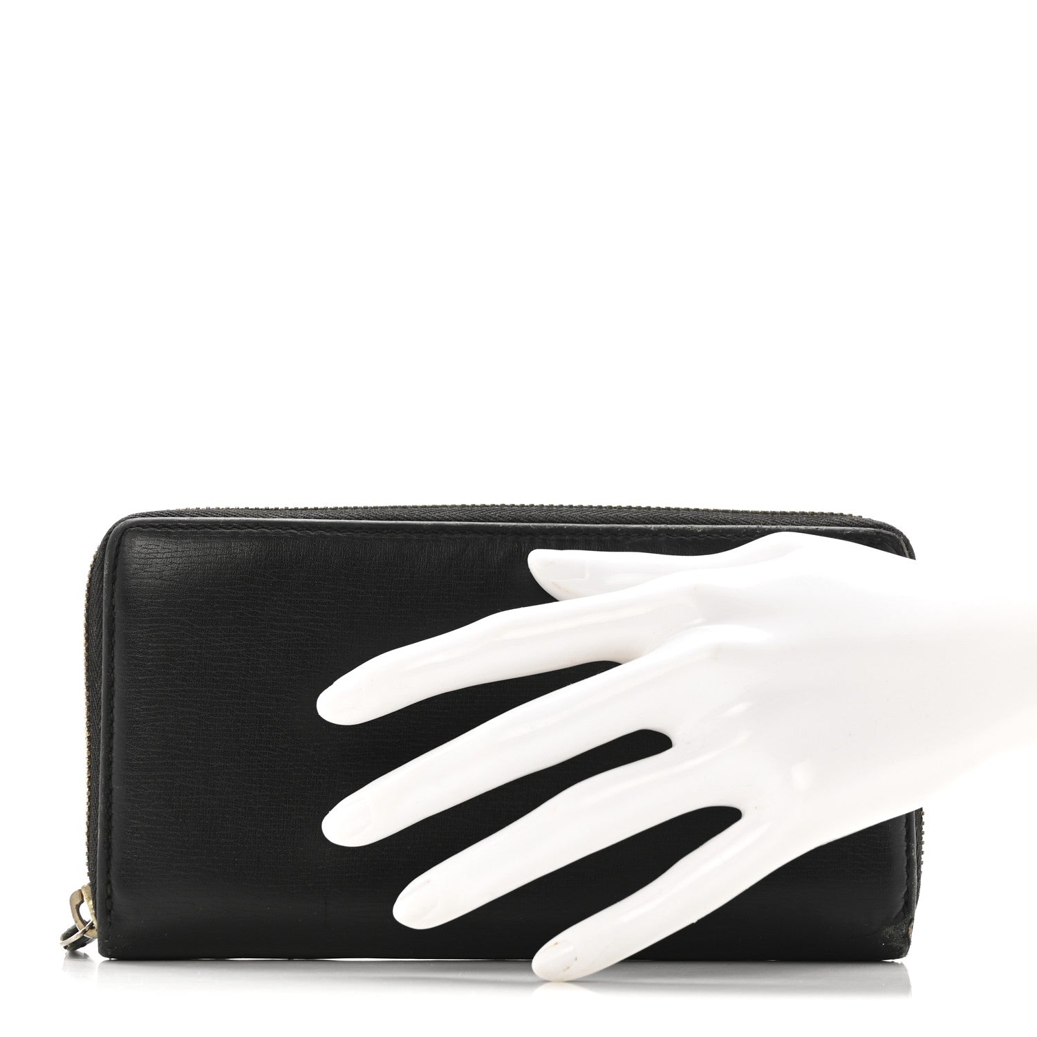 Calfskin GG Zip Around Wallet Black