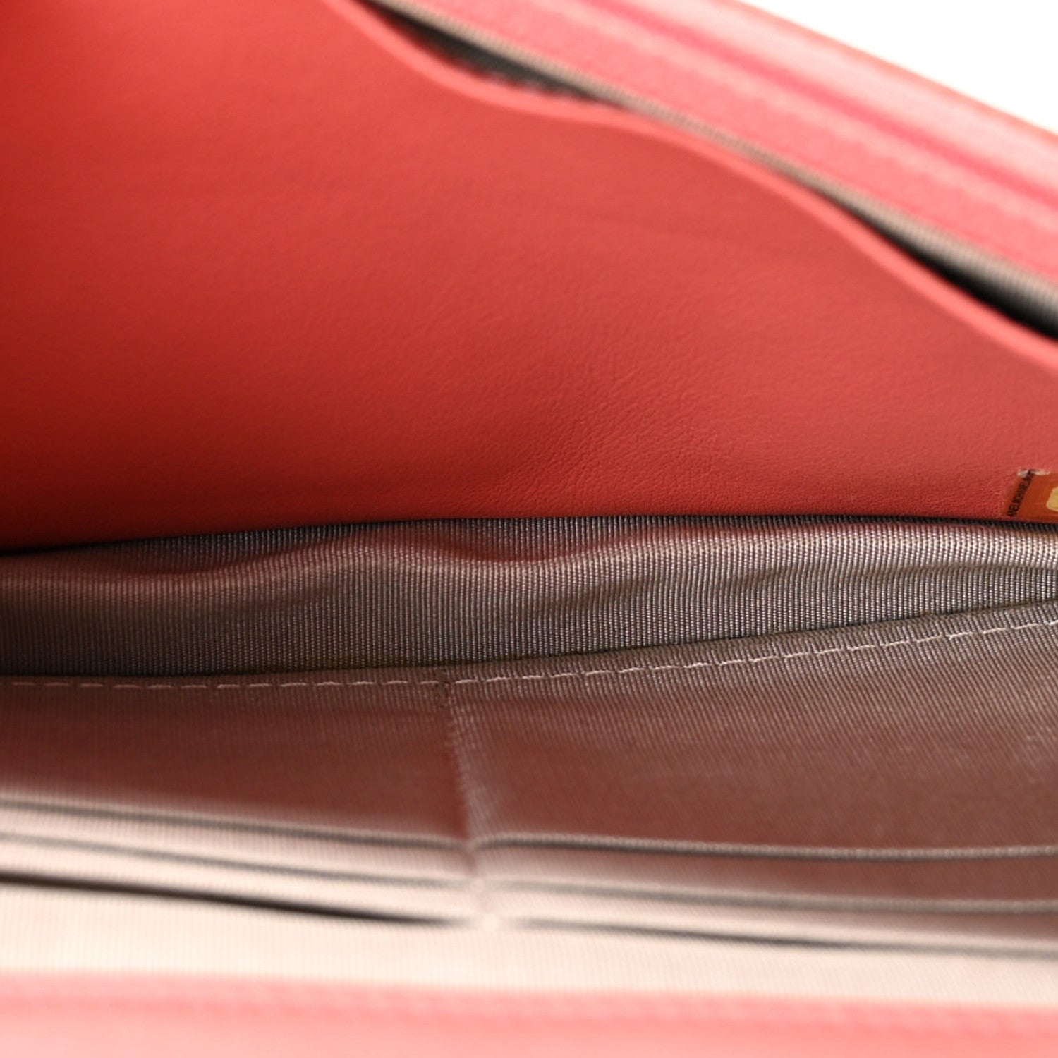 Patent Quilted Brilliant Wallet On Chain WOC Coral