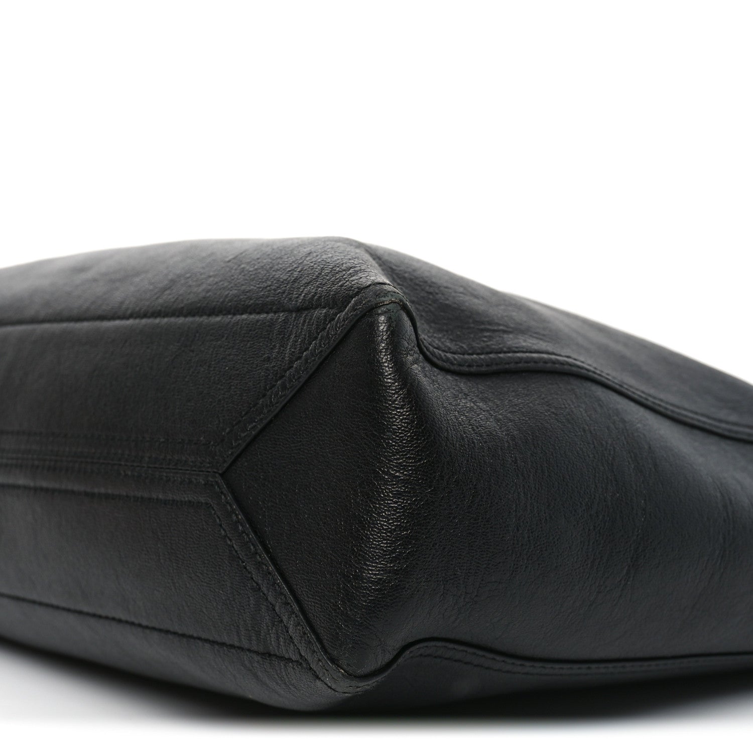 New Sakai Calfskin Lux Medium Dahlia Tote  Black
