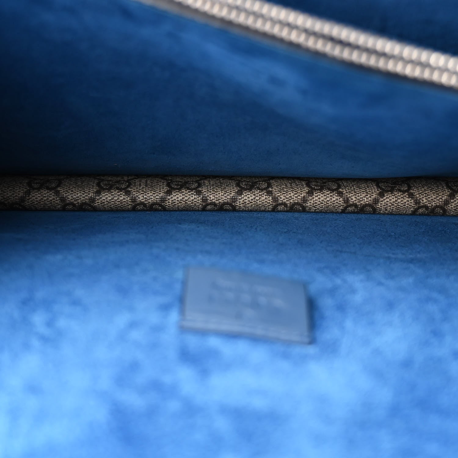 GG Supreme Monogram Embroidered Medium Dionysus Shoulder Bag Blue