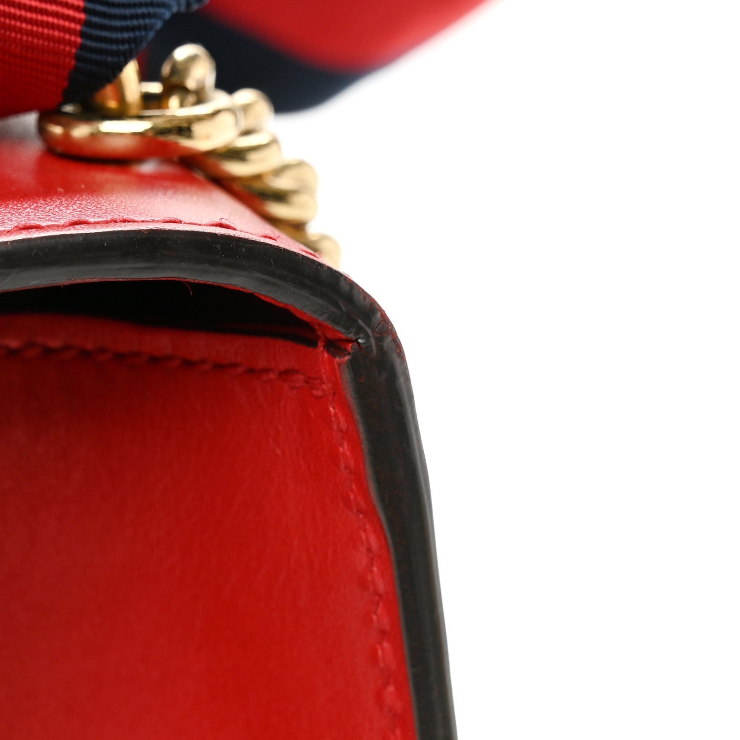 Calfskin Mini Sylvie Chain Shoulder Bag Hibiscus Red