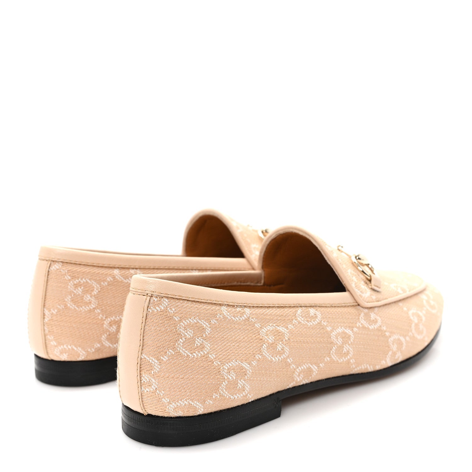 Canvas GG Monogram Horsebit Womens Jordaan Loafers 35.5 Souffle Rose