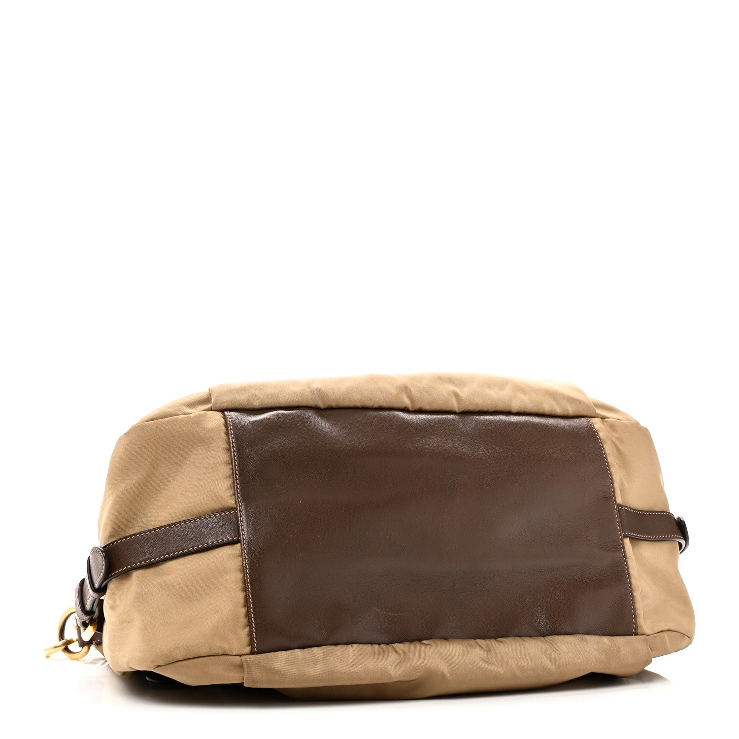 Tessuto Nylon Vitello Daino Satchel Tabacco